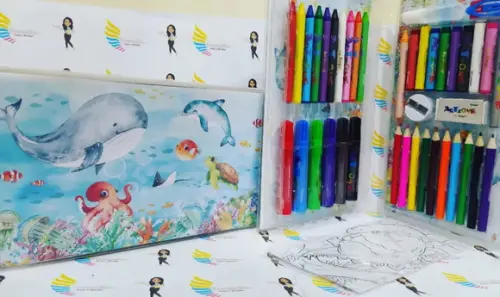 Estojo de Colorir 48 peças Fundo do Mar