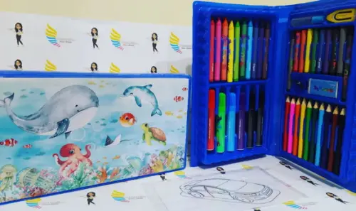 Estojo de Colorir 48 peças Fundo do Mar