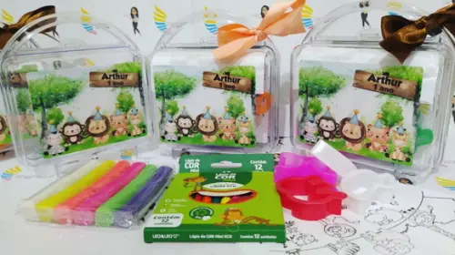 Kit Diversão na Maleta Acrílica Safari Baby