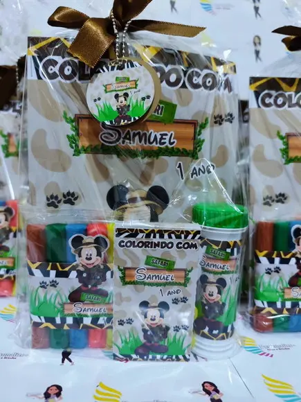 Kit Diversão/colorir - Mickey Safari