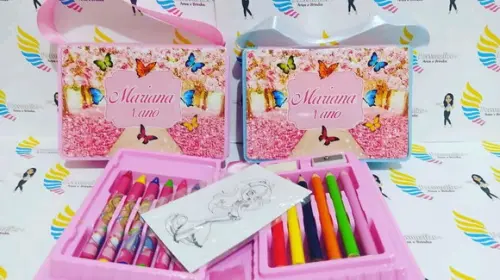 Kit Pintura estojo de colorir 18 peças Jardim Encantado