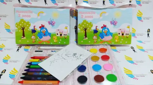 Kit Pintura Estojo de Colorir Galinha Pintadinha