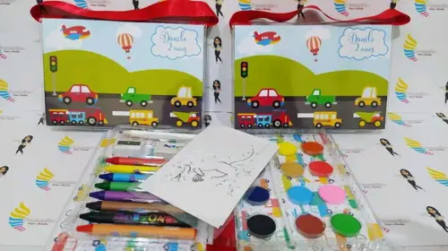 Kit Pintura Estojo de Colorir Transporte