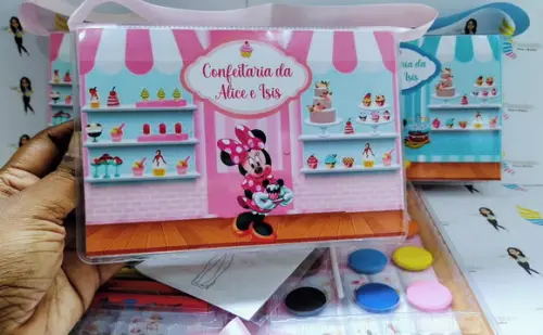 Kit Pintura/ Estojo de Colorir Minnie Confeiteira