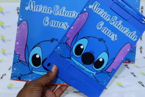 Lousa Tablet Mágico Personalizada Stitch