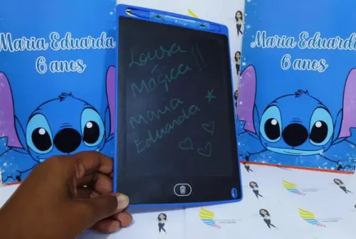 Lousa Tablet Mágico Personalizada Stitch