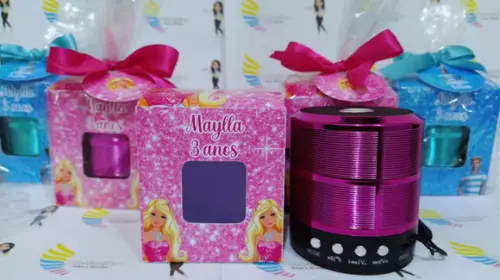 Mini Caixa de Som Bluetooth Barbie