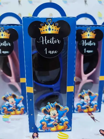 Óculos de Sol na Caixa Personalizada - Mickey Realeza