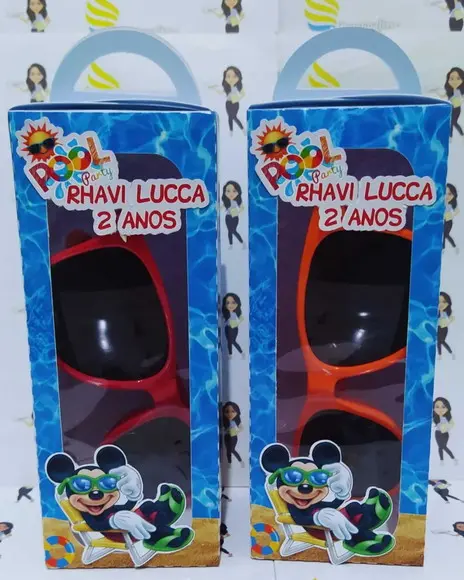 Óculos de Sol na Caixa Personalizada - Mickey Praia