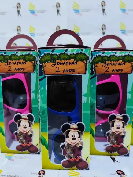 Óculos de Sol na Caixa Personalizada - Mickey Safari