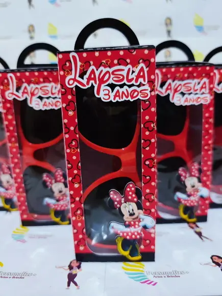 Óculos de Sol na Caixa Personalizada - Minnie