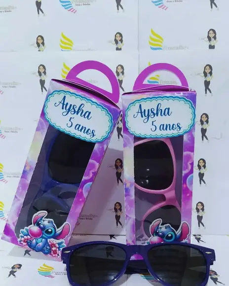 Óculos de Sol na Caixa Personalizada - Stitch