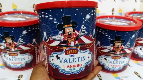 Pote Multiuso Personalizado Circo do Mickey