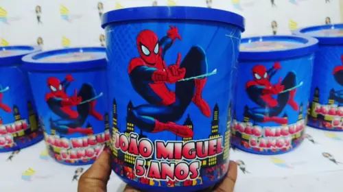 Pote Tipo Ninho Personalizado Homem Aranha
