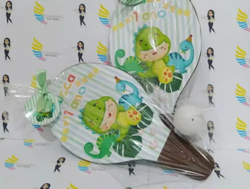 Raquete Personalizada Dino Baby