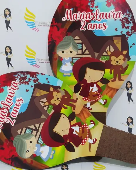 Raquete Personalizada Chapeuzinho Vermelho