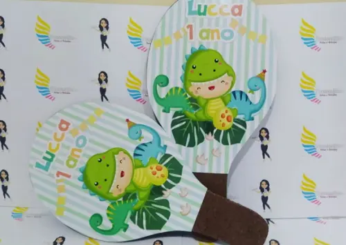 Raquete Personalizada Dino Baby