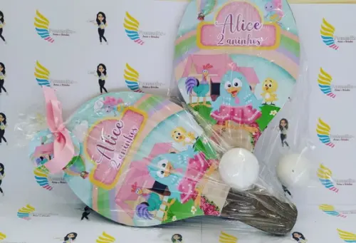 Raquete Personalizada Galinha Pintadinha