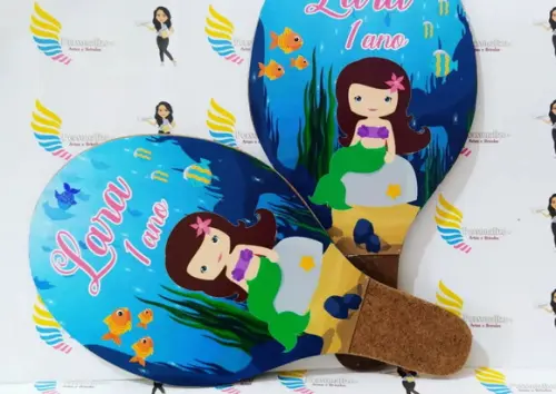 Raquete Personalizada Tema Sereia