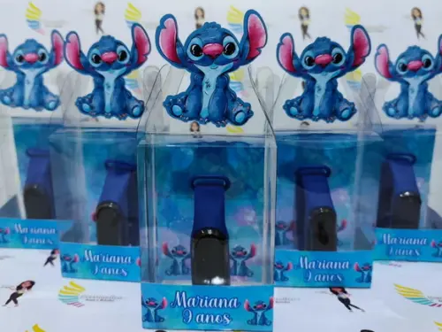 Relógio na Cx. de Acetato Lembrançinha Stitch