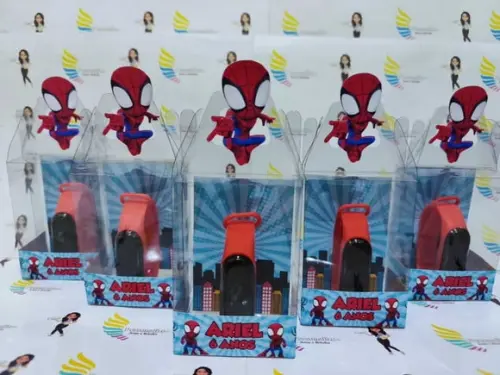 Relógio na Cx. de Acetato Lembrançinhas Homem Aranha