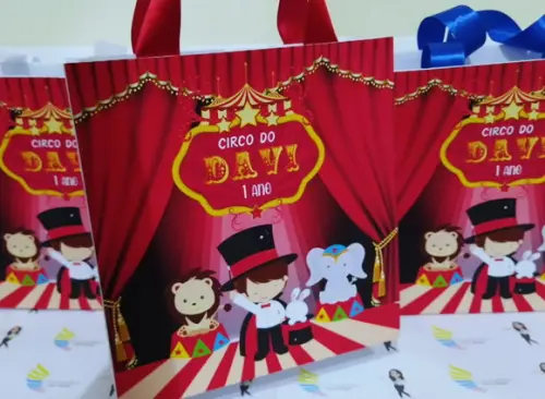Sacolinha Personalizada Circo Vintage