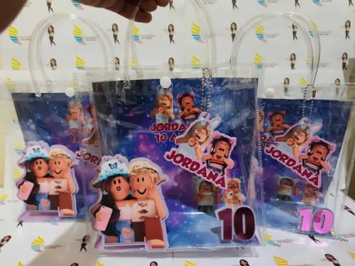 Sacolinha Pvc Transparente - Roblox
