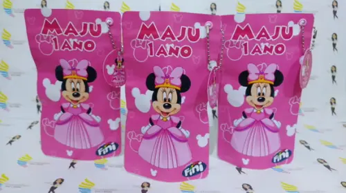 Saquinho Zip Metalizado Lock Minnie Realeza