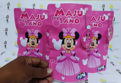 Saquinho Zip Metalizado Lock Minnie Realeza