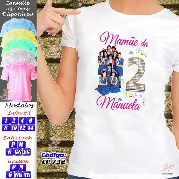 01 Camiseta Adulto Infantil Chiquititas Personalizada