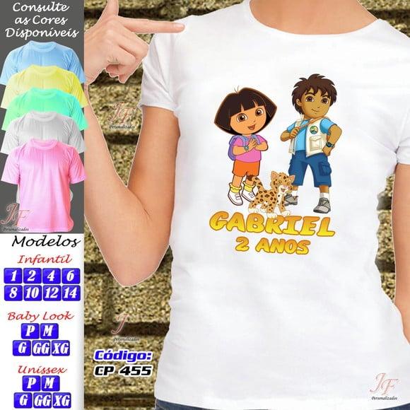 01 Camiseta Adulto Infantil Diego Personalizada