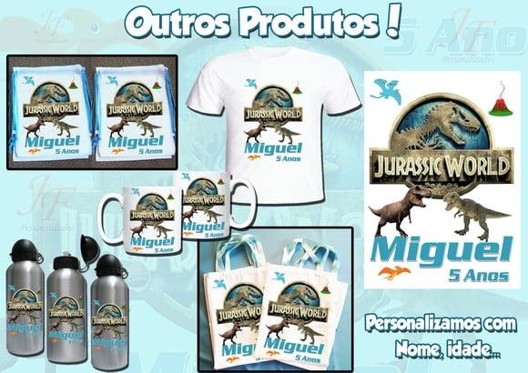 01 Camiseta Adulto Infantil Dinossauro Personalizada
