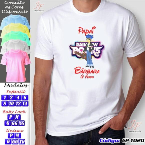 01 Camiseta Adulto Infantil Equestria Girls Personalizada