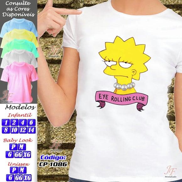 01 Camiseta Adulto Infantil Eye Rolling Club Personalizada
