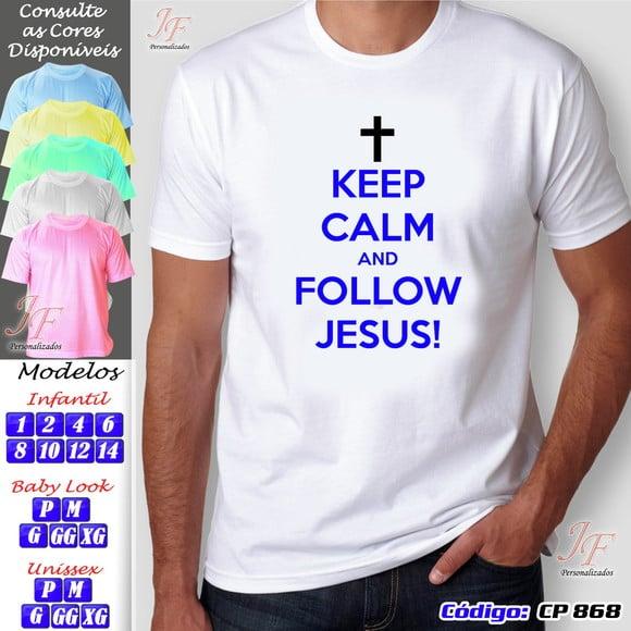 01 Camiseta Adulto Infantil Keep Calm Personalizada