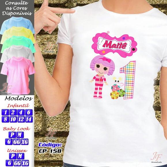 01 Camiseta Adulto Infantil Lalaloopsy Personalizada