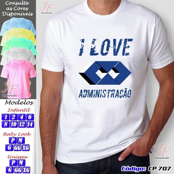01 Camiseta Adulto Infantil Personalizada Administração