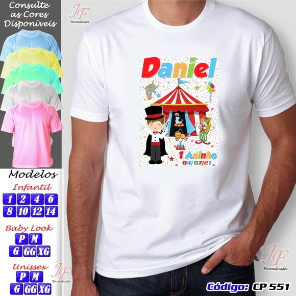 01 Camiseta Adulto Infantil Personalizada Circo