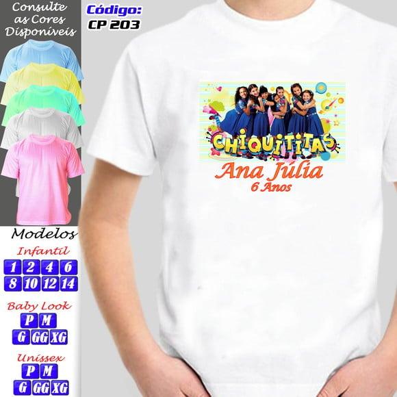 01 Camiseta Adulto Infantil Personalizada Chiquititas