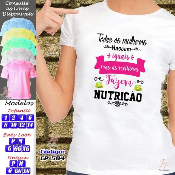 01 Camiseta Adulto Infantil Personalizada Curso Nutrição