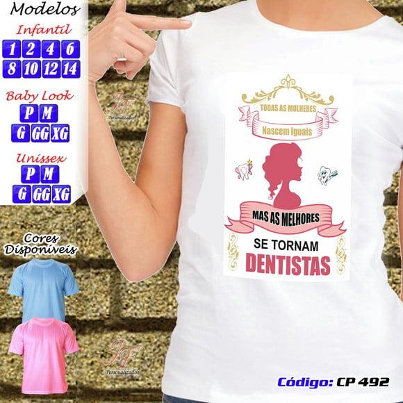 01 Camiseta Adulto Infantil Personalizada Curso Odontologia