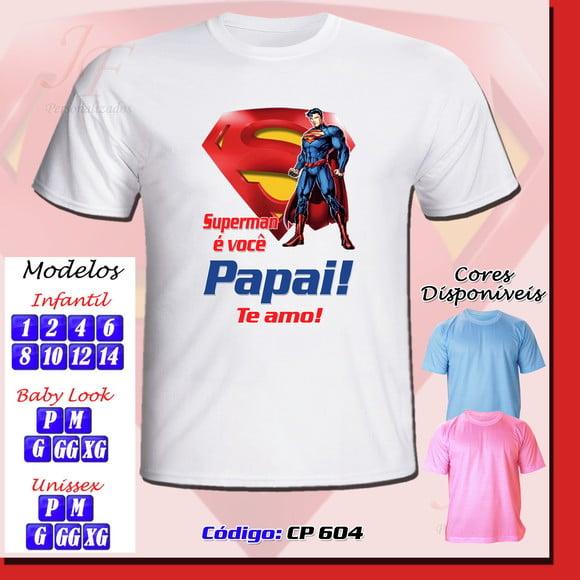 01 Camiseta Adulto Infantil Personalizada Dia dos Pais