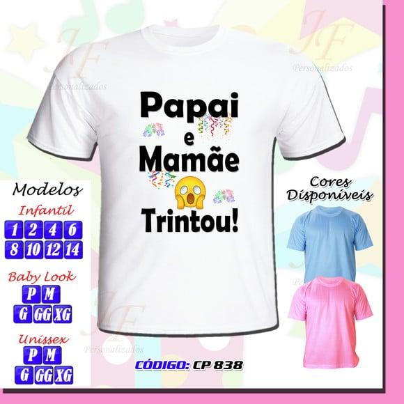 01 Camiseta Adulto Infantil Personalizada Feliz Aniversário