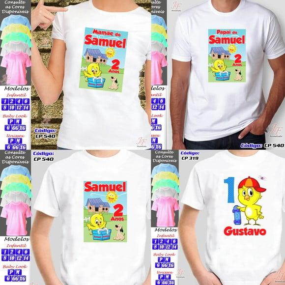 01 Camiseta Adulto Infantil Personalizada Galinha Pintadinha