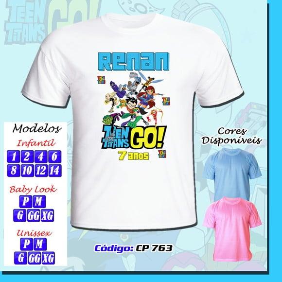 01 Camiseta Adulto Infantil Personalizada Jovens Titans