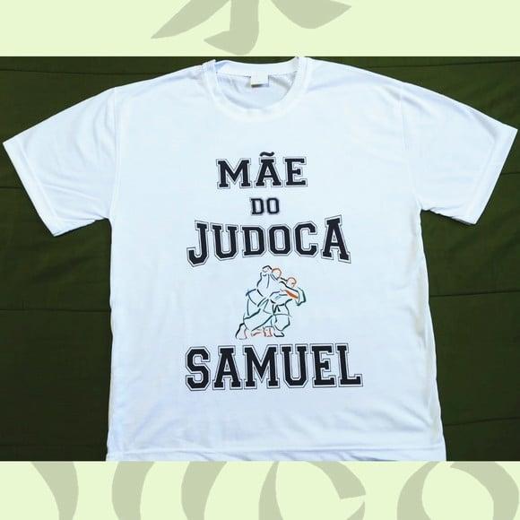 01 Camiseta Adulto Infantil Personalizada Mãe_Pai de Judoca