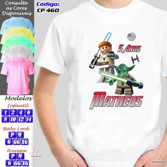 01 Camiseta Adulto Infantil Personalizada Lego