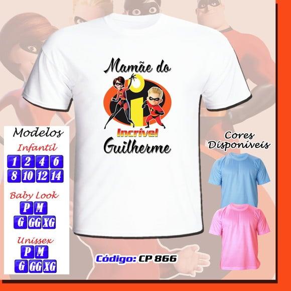 01 Camiseta Adulto Infantil Personalizada Os Incríveis