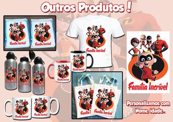 01 Camiseta Adulto Infantil Personalizada Os Incríveis