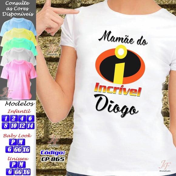 01 Camiseta Adulto Infantil Personalizada Os Incríveis